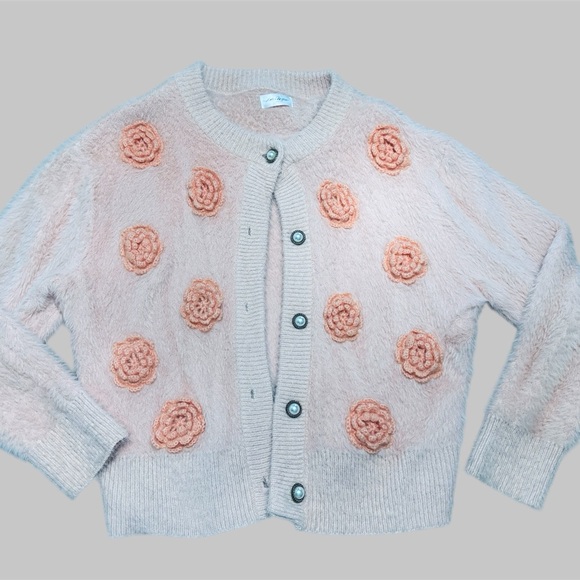 Little White House & Co. Sweaters - Little White House & Co. —Floral Embellished Sweater